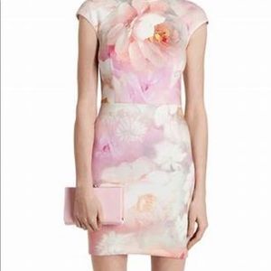 Ted Baker Pink Floral Bodycon Dress